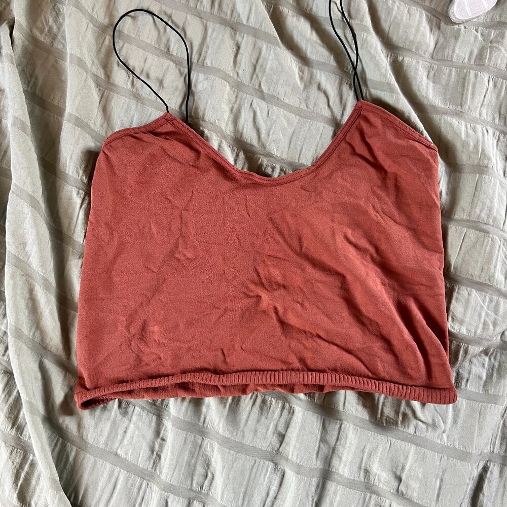 Free People Skinny Strap Brami in Rust Orange size xs/s